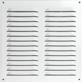 Upmann Wetterschutzgitter aufschraubbar eckig 320x320 mm mit Mittelsteg weiß