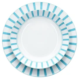 Mambocat Split Tafelservice 12-tlg. türkis gestreift