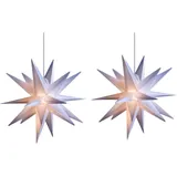 Novaliv Weihnachtsstern LED Dekosterne 25 cm Weiss