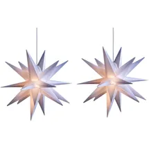 Novaliv Weihnachtsstern LED Dekosterne 25 cm Weiss