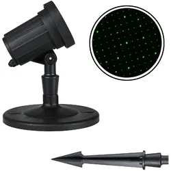 Monzana LED Leuchtstrahler 100qm Sternenhimmel grün IP44 Projektor Weihnachten Outdoor