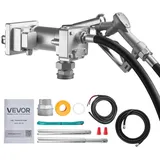 Vevor Kraftstoffpumpe, 12 V DC, 57 L/min, Dieselpumpen-Set aus Gusseisen, mit manueller Absperrdüse, Förderschlauch, Überhitzungsschutz, 1/3 PS, explosionsgeschützt, für Benzin, Diesel & Kerosin
