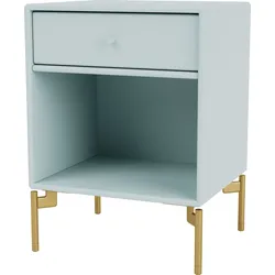 Dream Nachtschrank hell himmelblau auf Messingbeinen