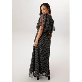 aniston plus Chiffonkleid Schwarz/Weiß 46