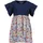 blue seven Jerseykleid BLUE SEVEN "Blue Seven Kleid", Mädchen, Gr. 110, bunt (5640, ultramarin), 100% Baumwolle, normal, Rundhals, Kleider Jerseykleid