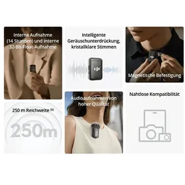 DJI Mic 2 Sender, Schattenschwarz