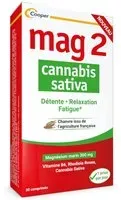 MAG 2 Cannabis Sativa à base de magnésium, vitamine B6 et cannabis sativa - complément alimentaire 30 comprimés Comprimé(S) pc(s)