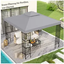 Outsunny Pavillon-Ersatzdach 1 Stück 3 x 3 m Hellgrau