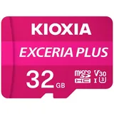 KIOXIA EXCERIA PLUS R98/W65 microSDHC 32GB Kit, UHS-I U3, A1, Class 10 (LMPL1M032GG2)