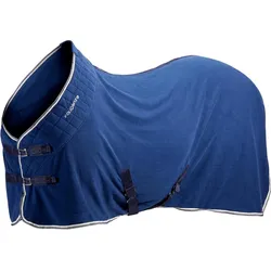 Stalldecke Fleece 500 Pferd/Pony blau mitternachtsblau|asphaltblau 165 CM