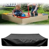 Staubdichte Sandkastenabdeckung Mit Kordelzug, Quadratische Oxford-gewebeplane Für Sandkasten, Schwimmbad, Garten Oder Bauernhof (schwarz, 120×120cm)