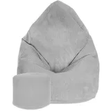 DreamRoots Sitzsack Hellgrau, 80x120x80 cm, Oeko-Tex® Standard 100, Wohnzimmer, Hocker, Sitzsäcke, XXL Sitzsäcke