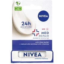 NIVEA Med Repair Lippenstift mit Sheabutter, pflegenden Ölen und Vitaminen LSF 15 4,8 g
