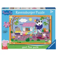 Ravensburger Kinderpuzzle 03141 - Peppa Pigs Clubhouse - Bodenpuzzle mit 24 großen Puzzleteilen, für Peppa Wutz-Fans ab 3 Jahren