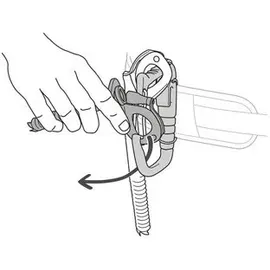 Petzl Eisschraubenholster Kletterausrüstung Schwarz/Orange