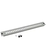 helos LWL 19" Breakoutbox Frontplatte 24-fach unbestückt grau