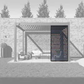 Paragon Lamellen Sichtschutz für Pergola Grand Tuscan 10 0,94 x 2,34 m Grau