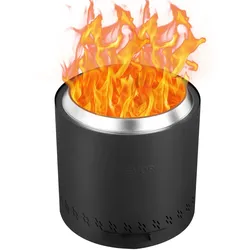 VEVOR Feuerstelle Ø 40cm Rauchfreie Holzfeuerschale Edelstahl inkl. Schürhaken