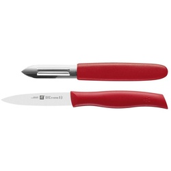 Zwilling Messer-Set ZWILLING TWIN GRIP XS Messerset 2-tlg, Rot Edelstahl (2-tlg) rot
