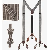 Cinque Hosenträger mit Streifen-Muster schwarz