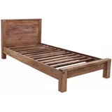 Bett Kali 90x200 aus indischem Sheesham-Massivholz