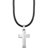 s.Oliver Kette mit Anhänger Kreuz Schwarz/Edelstahl