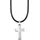 s.Oliver Kette mit Anhänger Kreuz Schwarz/Edelstahl