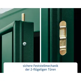 EcoStar Gerätehaus Trend-P Typ 1  x 2,48 x 1,53 x 2,27 m moosgrün