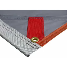 vidaXL Kuppelzelt Wasserfeste Plane Grau/Orange