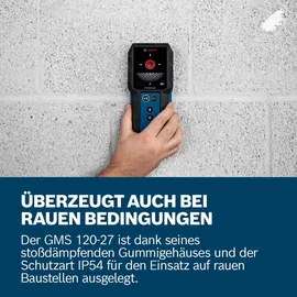 Bosch Professional GMS 120-27 mit Tasche; 2 x 1,5 V LR6-Batterie (AA)
