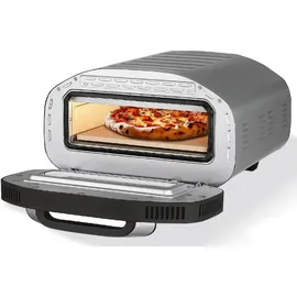 GOURMETmaxx elektrischer Pizzaofen mit Pizzaheber | Touchdisplay, Timerfunktion, 7 Programme & DIY Modus | Pizzamaker bis max. 430 °C | Minibackofen für Pizza, Flammkuchen & Co.