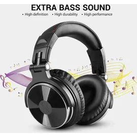 OneOdio Pro-10 DJ Over Ear Kopfhörer Schwarz