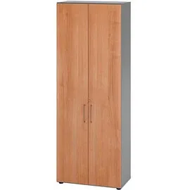 Hammerbacher 968T6 Aktenschrank 80,0 x 42,0 x 215,6 cm grafit/nussbaum