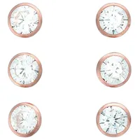 VIVANCE Ohrstecker-Set 925 Silber rotvergoldet 3er-Set rot 4mm