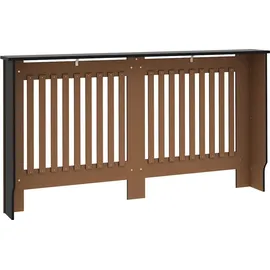 vidaXL Heizkörperverkleidung Schwarz 152x19x81,5 cm