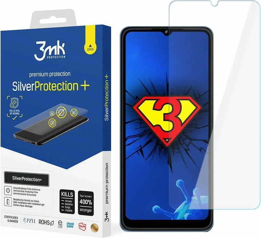 3MK Silver Protect+ T-Mobile T Phone Pro 5G / Revvl 6 Pro 5G Folia Antymikrobowa montowana na mokro (1 Stück, T-Mobile T Phone Pro 5G, T-Mobile Revvl 6 Pro 5G), Smartphone Schutzfolie