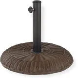 DEMA Sonnenschirmständer Schirmständer im Rattan Design 15 kg Ständer für Schirm