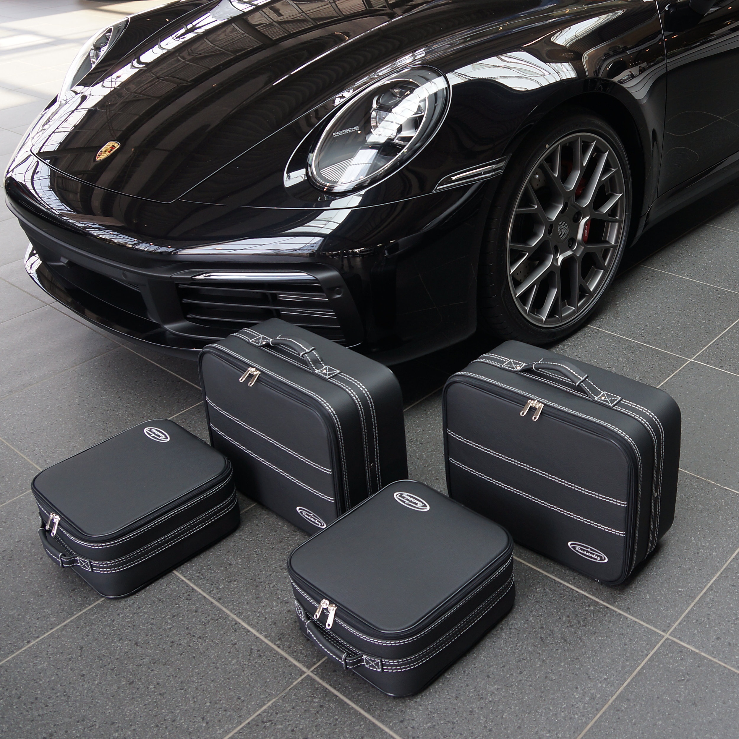 Roadsterbag Kofferset Porsche 911 (991+992)  Vollleder alle Modelle 90 Liter 4-tlg. Koffer24