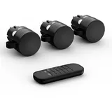 conecto Funksteckdose Schwarz 3 St.