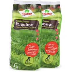 2x 5 kg VERDURMAX® Rasendünger Frühling / Sommer