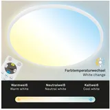Briloner LED Panel 22W rund 42x3 cm weiß