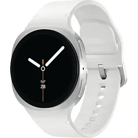 Samsung Galaxy Watch8 Bluetooth 40 mm Silver Sport Band White S/M