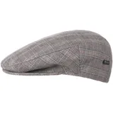 Lipodo Devron Flatcap Schirmmütze kariert Made in Italy Herren Frühling Sommer grau 59 cm - 59