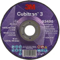 3M Schruppscheibe CubitronTM 3 Cut and Grind D125xS3,2mmKörnung 36+