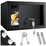Kesser KESSER® Möbeltresor mit Doppelbartschloss, Safe Geldschrank Boden-Wandtresor Wandsafe 30x20x20cm ink. 2 x Schlüssel & Befestigungsschraube,