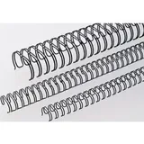 RENZ Ring Wire Drahtkamm-Bindeelemente in 3:1 Teilung, 34 Schlaufen, Durchmesser 11.0 mm, 7/16 Zoll, schwarz