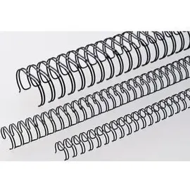RENZ Ring Wire Drahtkamm-Bindeelemente in 3:1 Teilung, 34 Schlaufen, Durchmesser 11.0 mm, 7/16 Zoll, schwarz