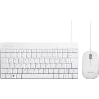 Perixx PERIDUO-212 DE, Mini USB-Tastatur und Maus Set, weiß