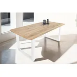 Trelevo® Esstisch Lotte - runde Ecken - U-Gestell braun 200 cm x 77 cm x 100 cm