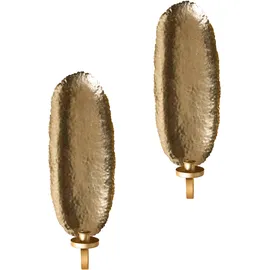 Beliani 2er-Set Kerzenständer FEIJO Metall 44 cm Gold